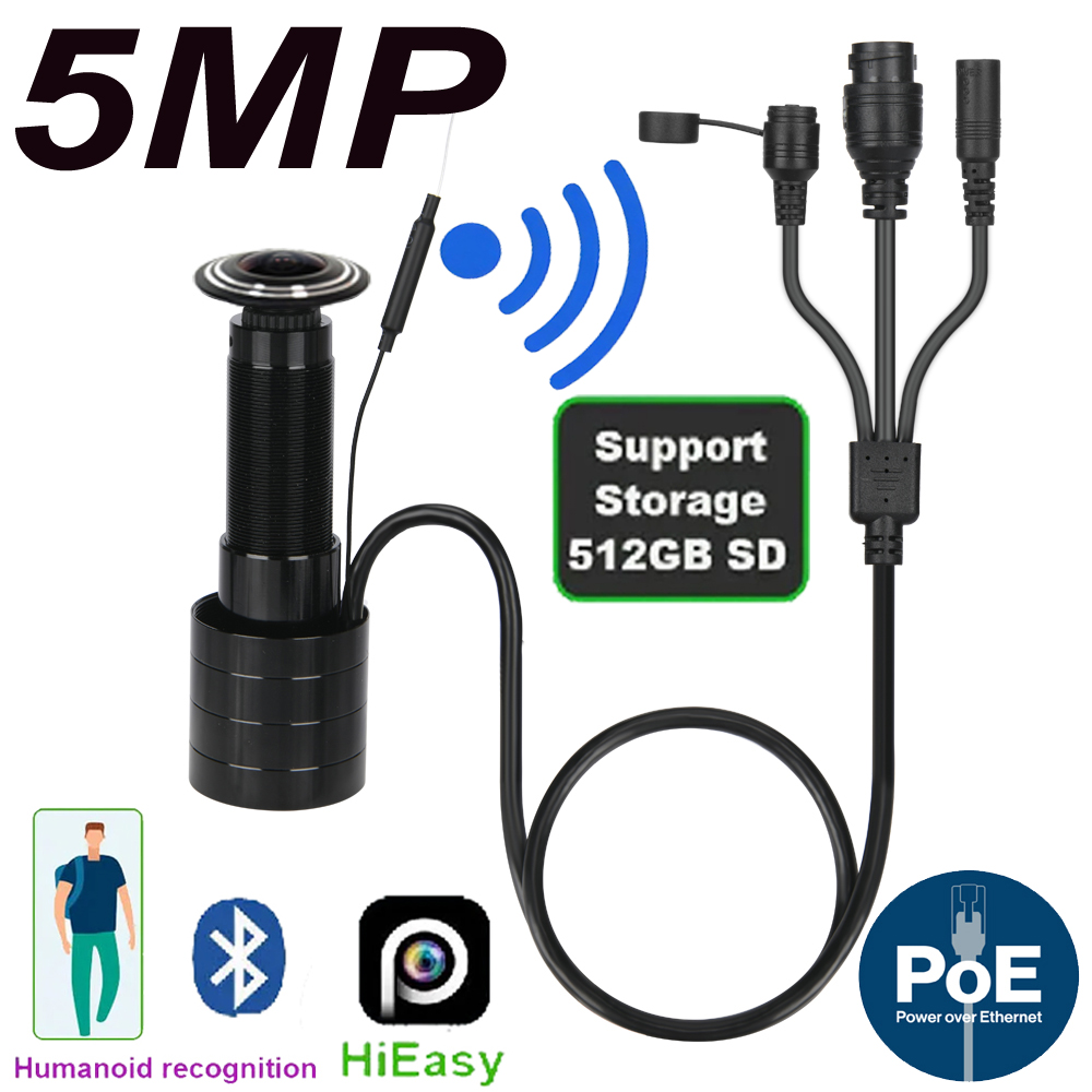 Home Security Video - 5MP Deur Oog IP POE Camera