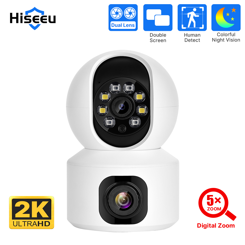 Home Security Lidar - Hiseeu 2K 4MP PTZ IP Camera