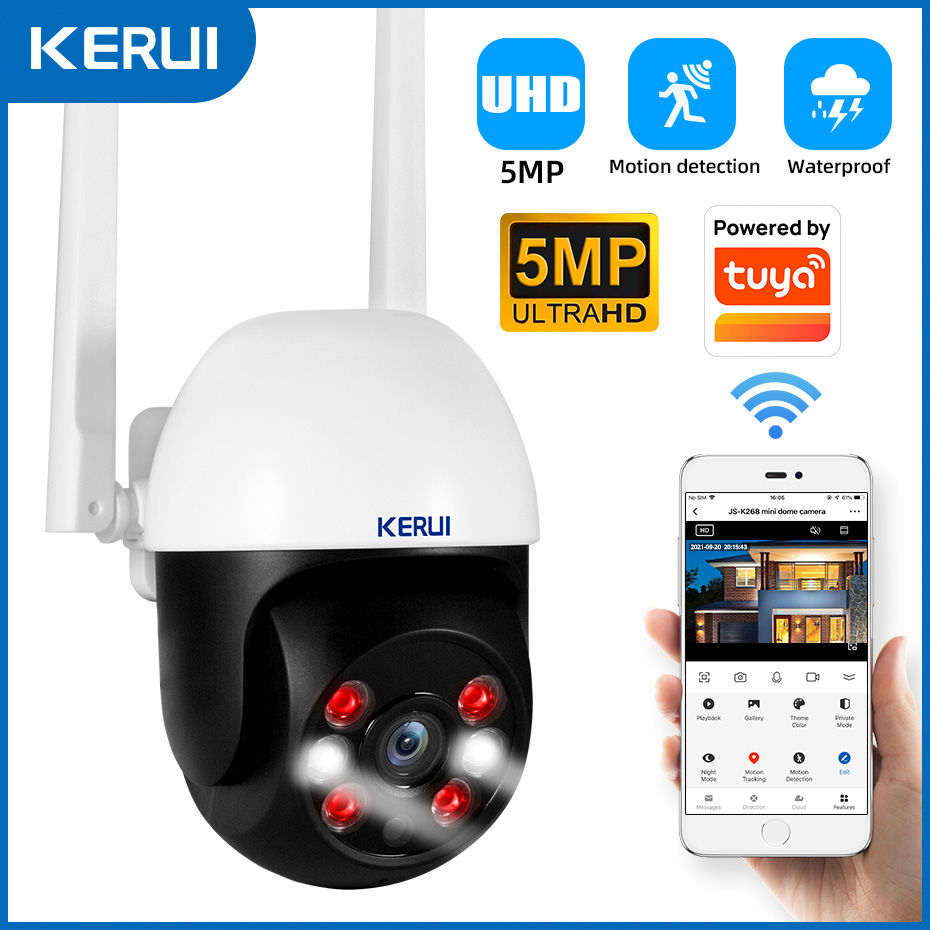Home Security Lidar - KERUI 5MP IP-camera ondersteunt Onvif Alexa