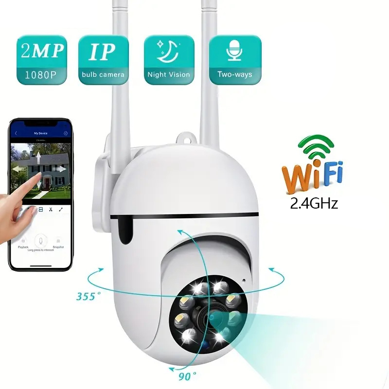 Home Security Lidar - A7 Draadloze bewakingscamera 360 graden intercom
