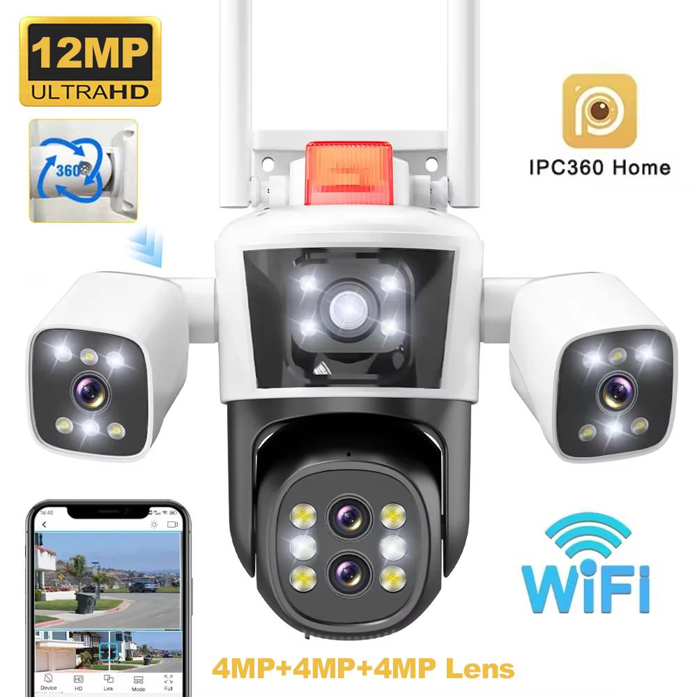Home Security Lidar - 6K 12MP Outdoor WiFi Draadloze IP-camera
