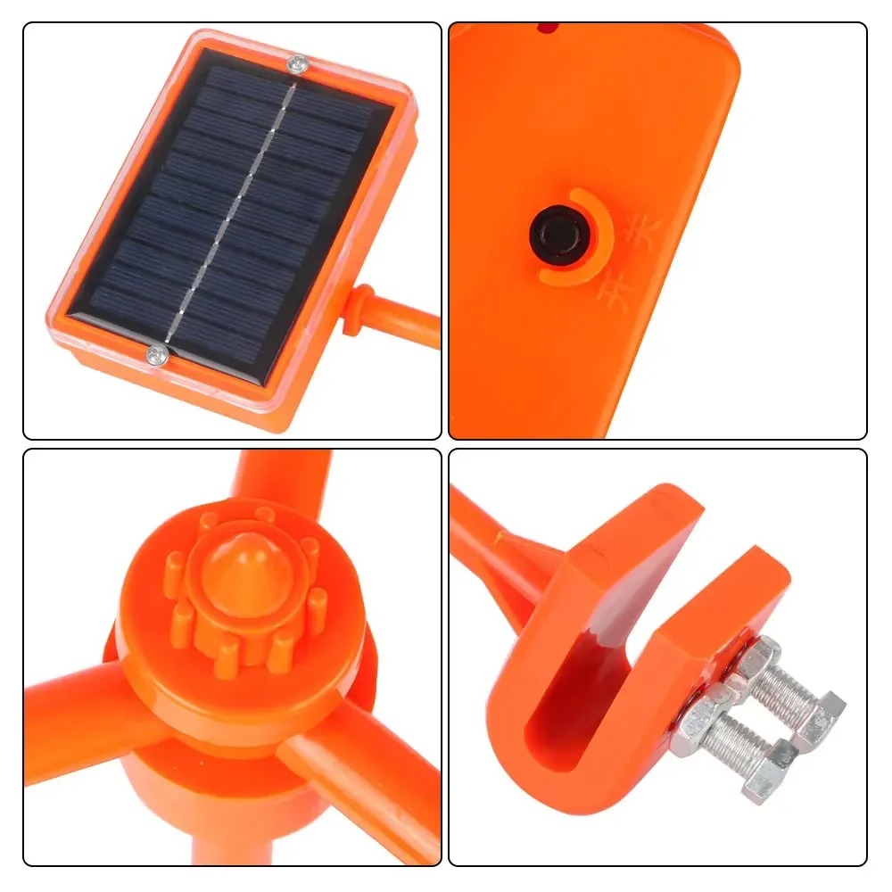 Home Security Yard Sign - Zonne-wind aangedreven 360 ° Vogelafschrikker met