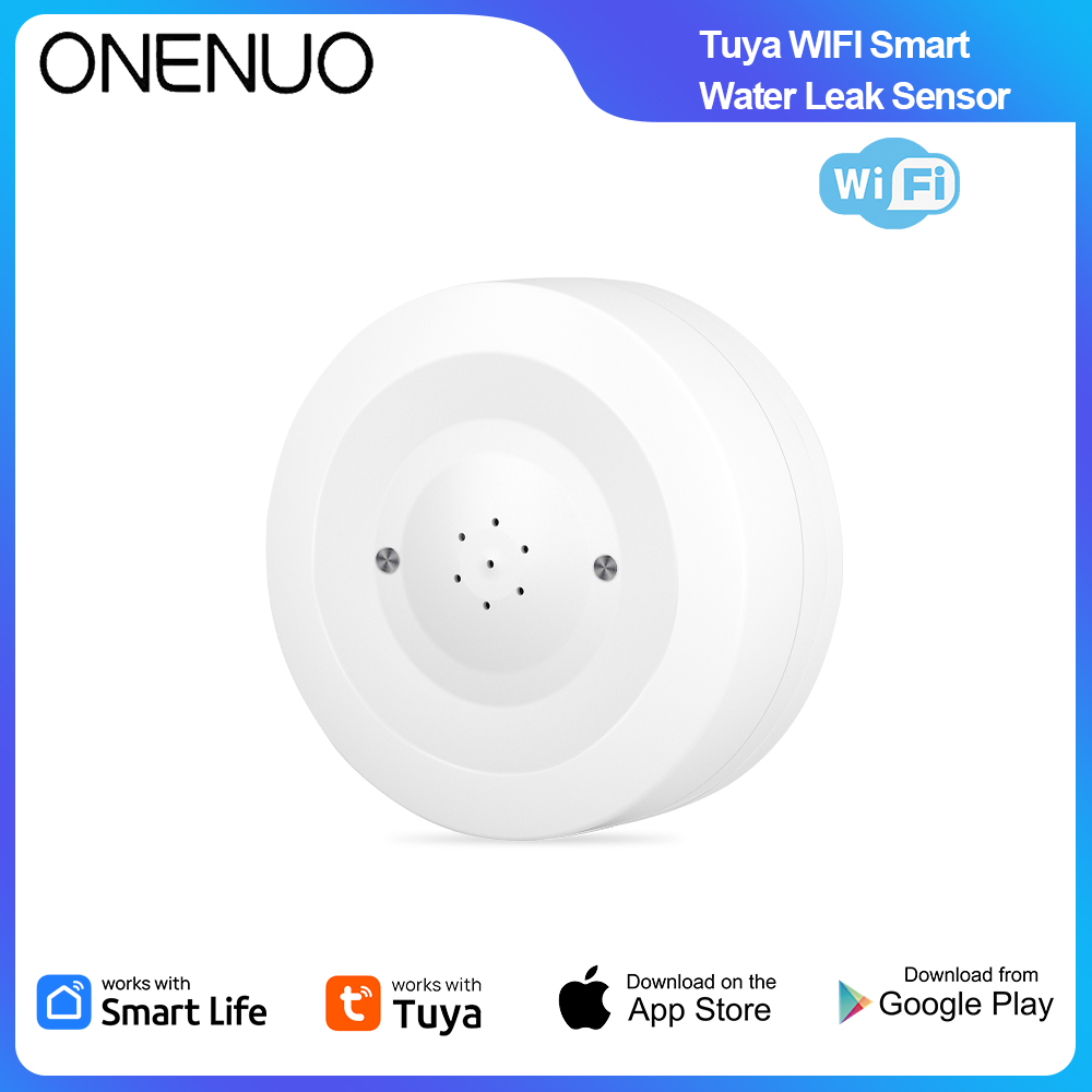 Home Security Tools - ONENUO WiFi Tuya Waterleksensor Overstromingslekkage Detector