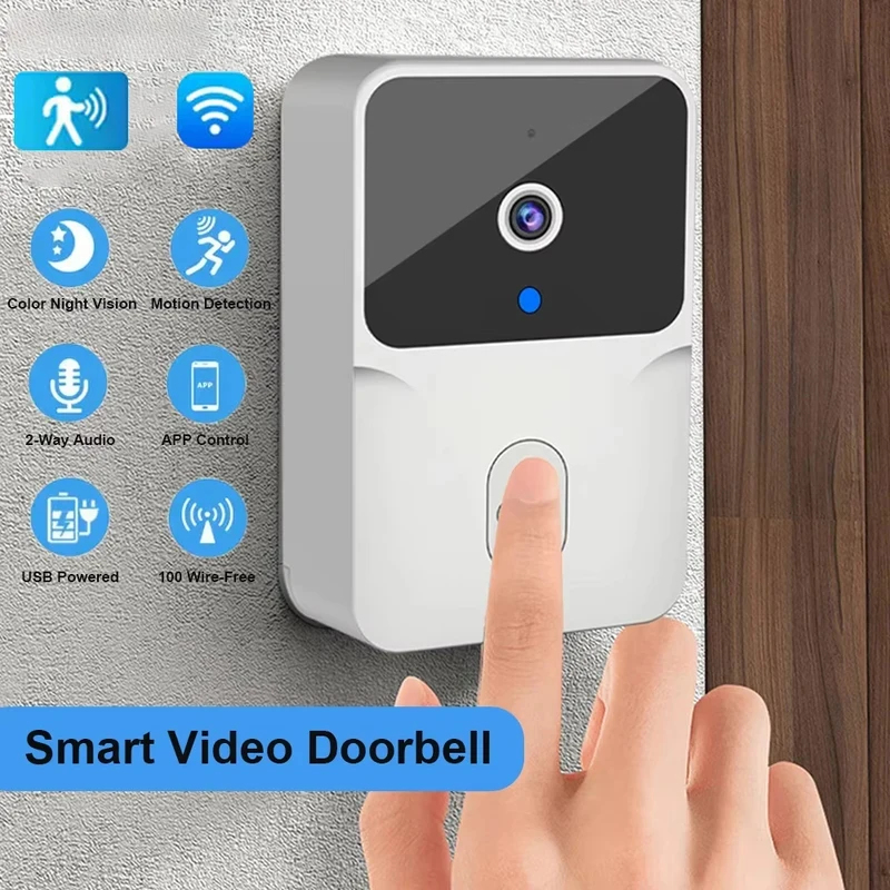 Home Security Lidar - Smart Home WiFi-videodeurbel Draadloze telefoon Tweerichtingsintercomsysteem