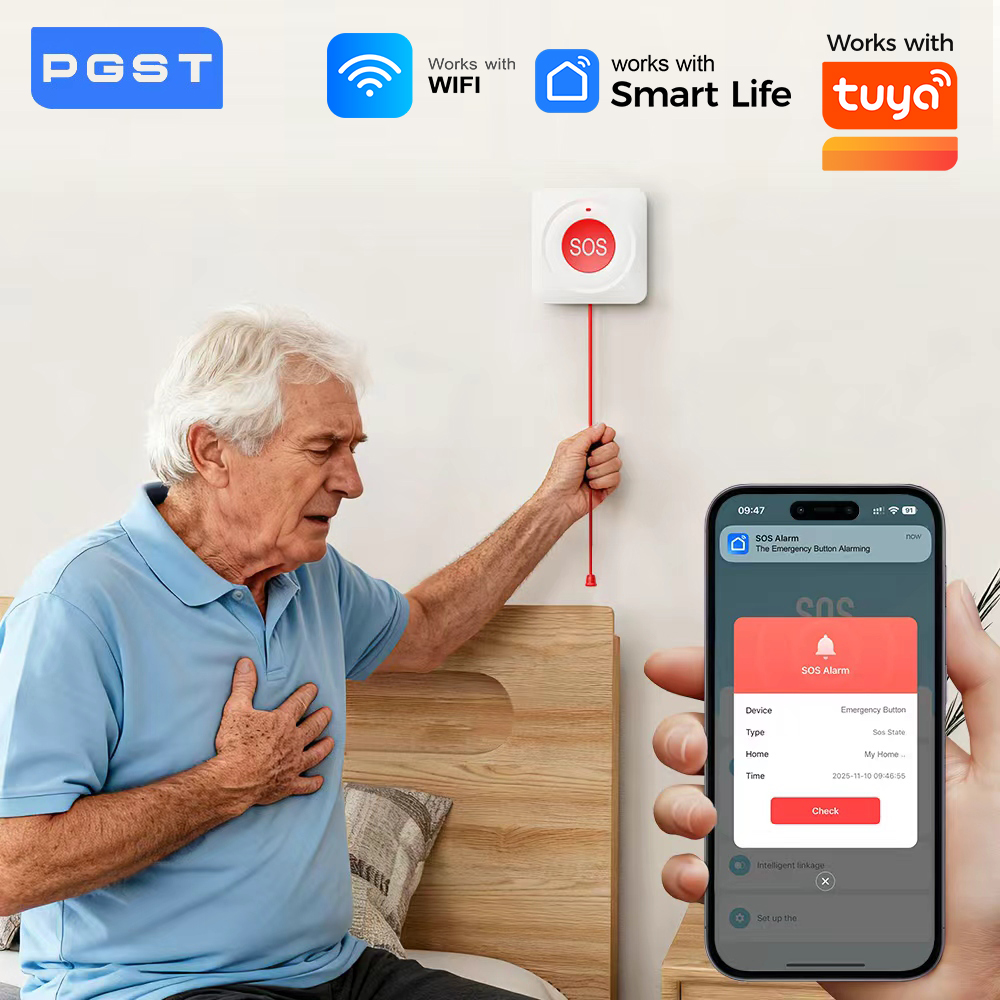 Home Security Tools - WIFI Zigbee-knoppen SOS-drukknop Werk met Tuya
