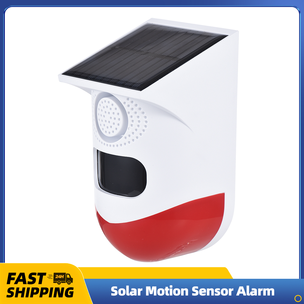 Home Security Yard Sign - Solar Motion Sensor Alarm Outdoor 120db