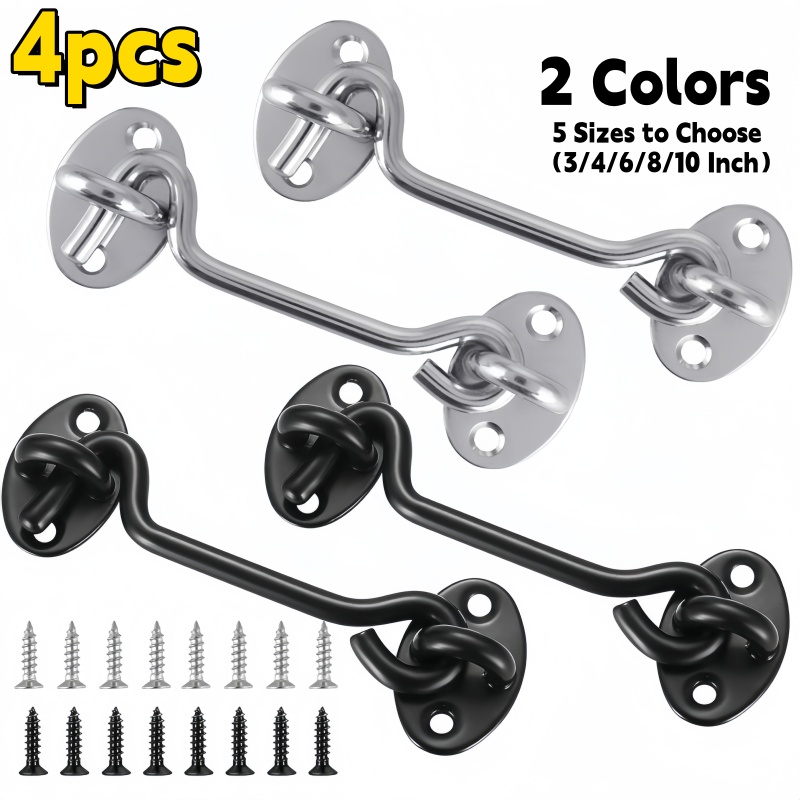 Home Security Tapo - 4 stuks 3/4/6/8/10 inch roestvrijstalen haak