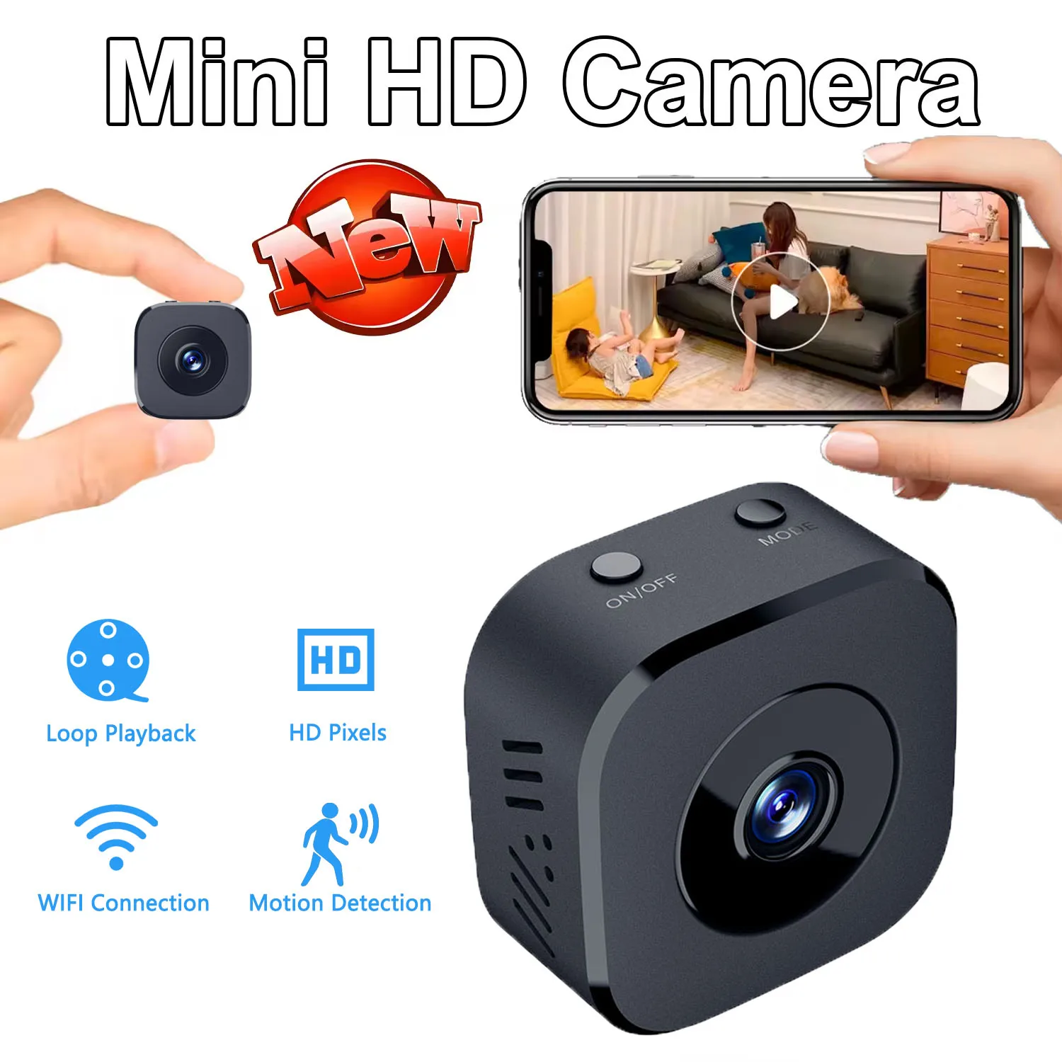 Home Security Lidar - Beveiligingscamera Mini Full Color Nachtzicht High
