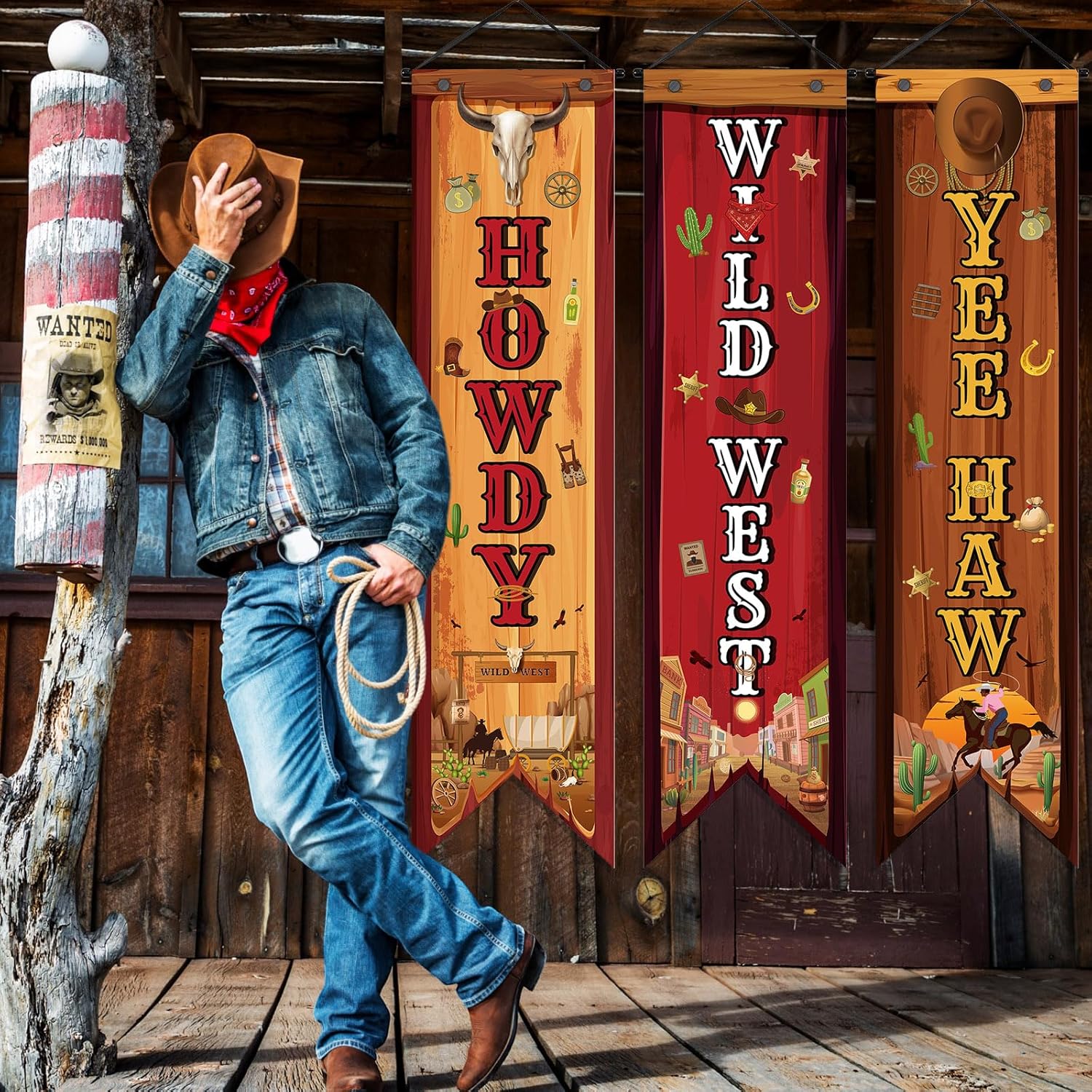 3-delige Western Party Decorat - Home Security Yard Sign recensie en prijs
