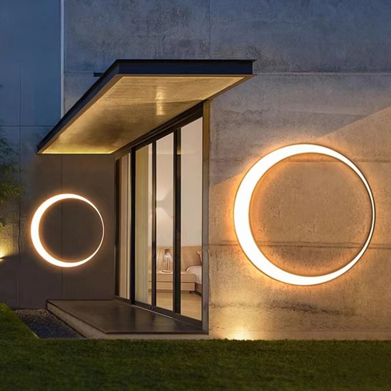 Moderne buitenlamp in maanvorm - Home Security Yard Sign recensie en prijs