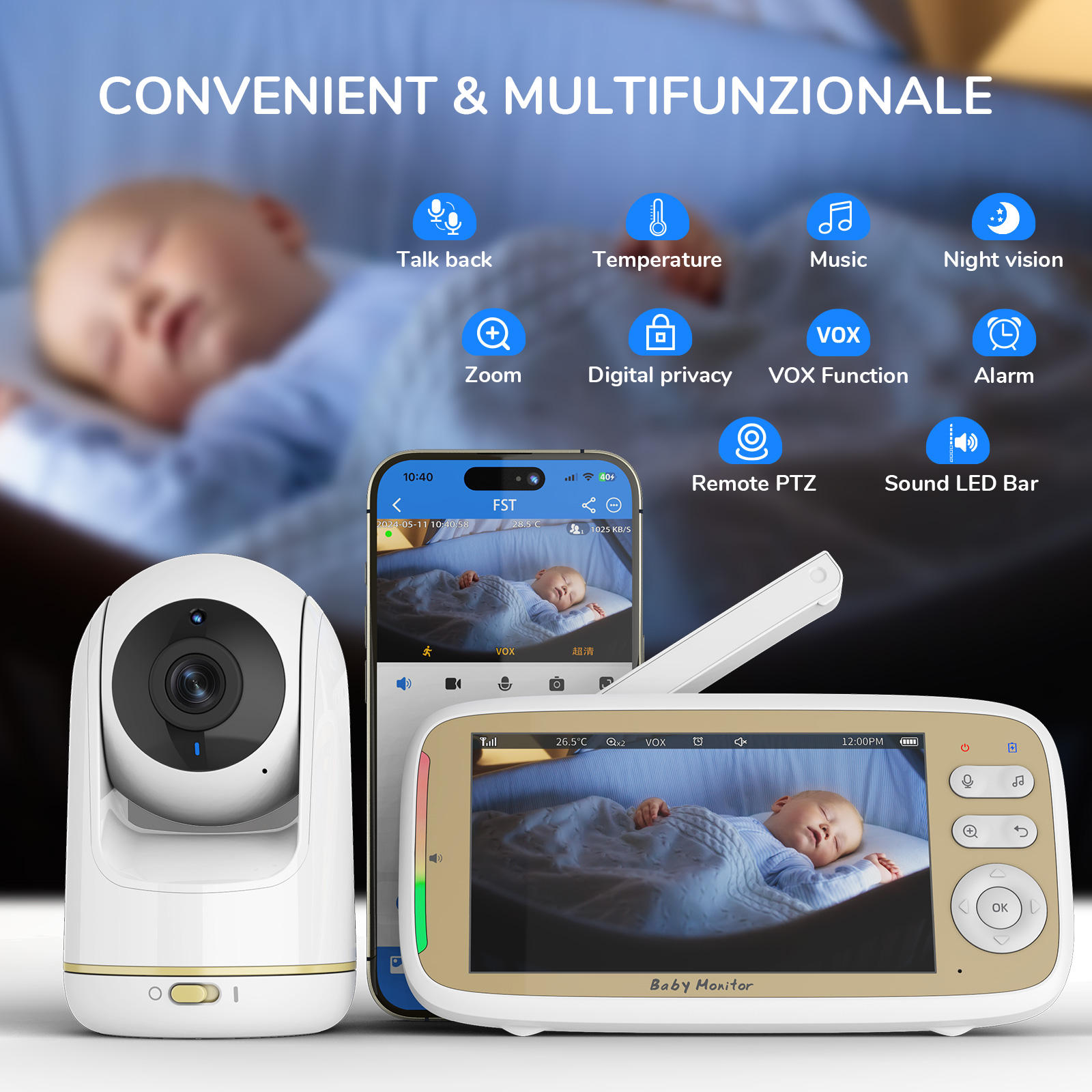 VB803 PRO HD 720P Babyfoon WIF - Home Security Lidar recensie en prijs