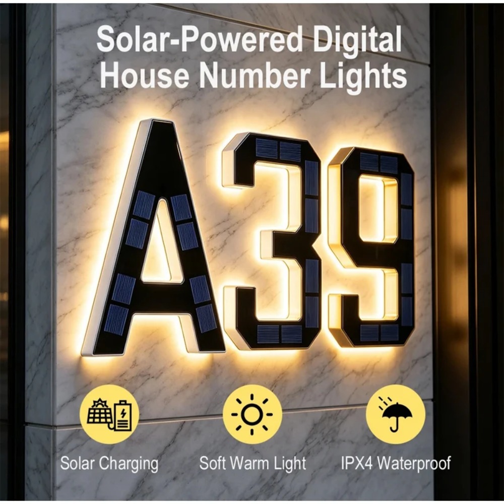 Waterdicht zonne-huisnummerlic - Home Security Yard Sign recensie en prijs