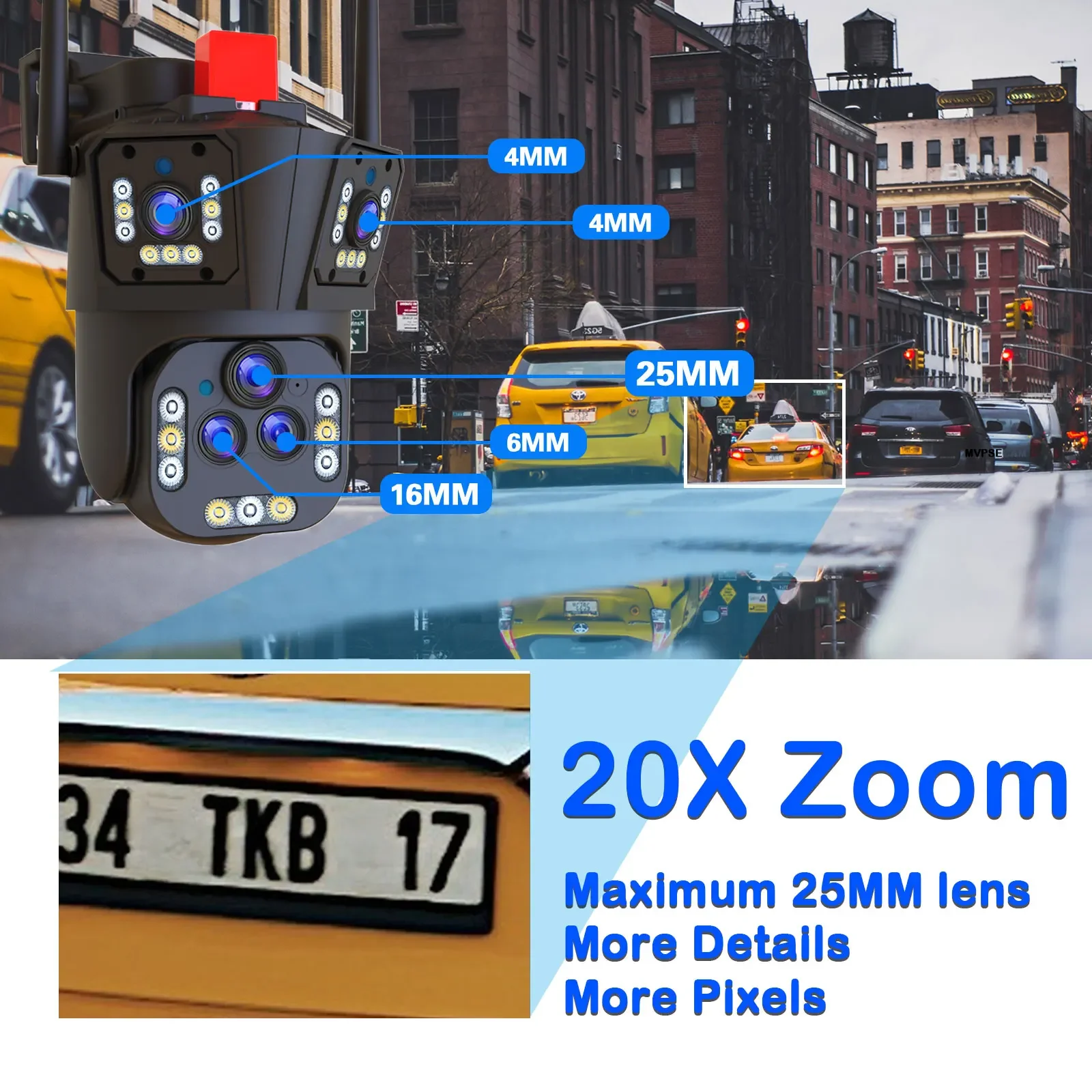 Ultra 20mp 10K Wifi Ptz Contro - Home Security Lidar recensie en prijs